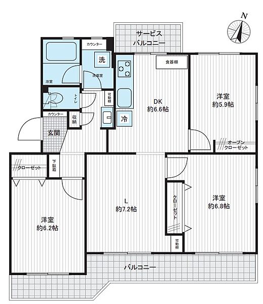 間取りを拡大表示
