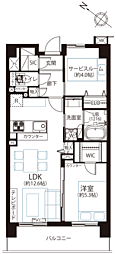 ベイサイトコート横浜 1SLDKの間取図画像