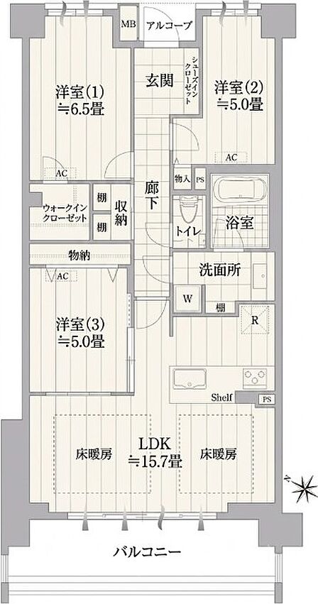 ◎LDK約14.7帖♪LDには床暖房も完備で冬も暖か♪◎充実の仕様・設備にリノベーション実施済♪◎内覧予約受付中です。