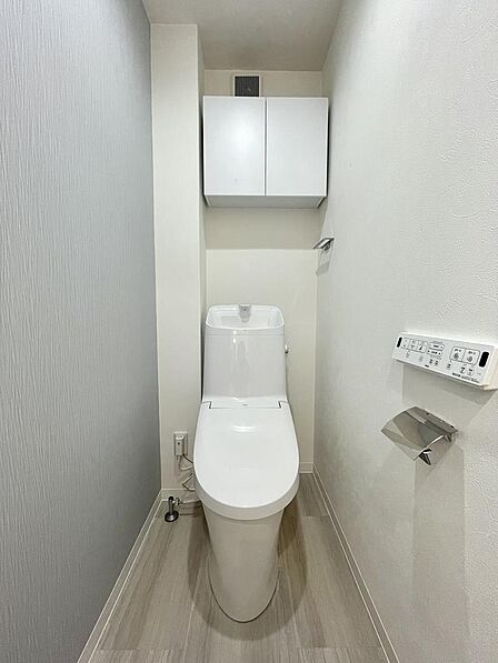 清潔感と機能性に優れた温水洗浄便座つきトイレ