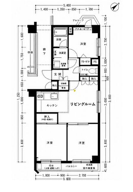 3LDK 間取り