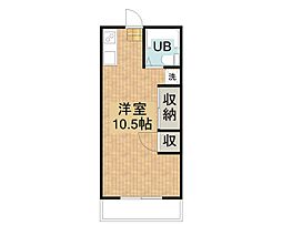 セイシェルハイム1 ワンルームの間取図画像