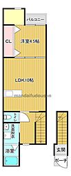 アパート 1LDKの間取図画像