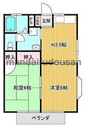 ガーデンR7 2DKの間取図画像