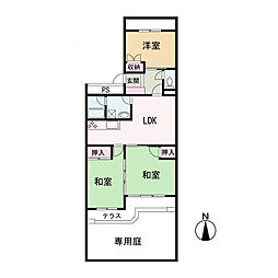 グリーンマンション長尾 3LDKの間取図画像