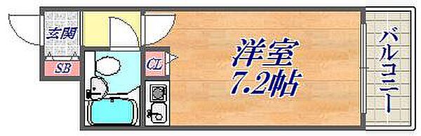 ライオンズマンション神戸花隈 206｜兵庫県神戸市中央区花隈町(賃貸マンション1R・2階・18.76㎡)の写真 その2