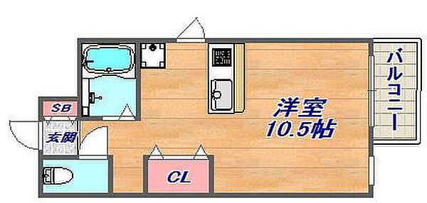 プチットフォーレ ｜兵庫県神戸市東灘区森北町3丁目(賃貸マンション1R・2階・27.54㎡)の写真 その2