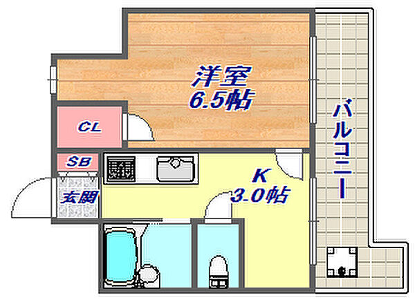 六甲アサヒ 402｜兵庫県神戸市灘区日尾町2丁目(賃貸マンション1K・4階・21.45㎡)の写真 その2