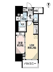 プレサンスロジェ泉高岳 1LDKの間取図画像