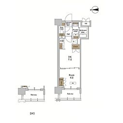 RJRプレシア蒲田 1DKの間取図画像