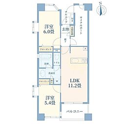 ルモンド恵比寿 2LDKの間取図画像
