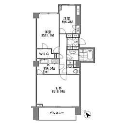 神宮前五丁目ブランシェ 2LDKの間取図画像
