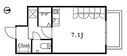 GrandStoryJIYUGAOKA ワンルームの間取図画像
