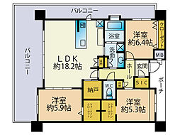 間取図画像 3LDK