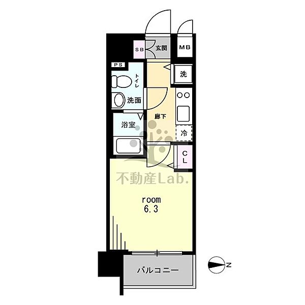 プレサンス難波セレクト 608｜大阪府大阪市浪速区敷津東2丁目(賃貸マンション1K・6階・22.20㎡)の写真 その2