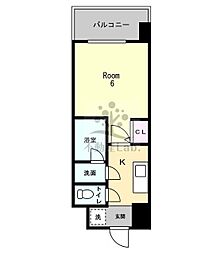 スプランディッド難波 1Kの間取図画像
