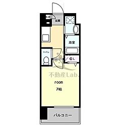 エグゼ難波西4 1Kの間取図画像