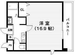 MMS-2 1Kの間取図画像