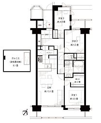 間取図画像 3LDK