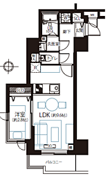 日神パレステージ西池袋 1LDKの間取図画像