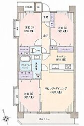 クレッセント二子多摩川2 3LDKの間取図画像