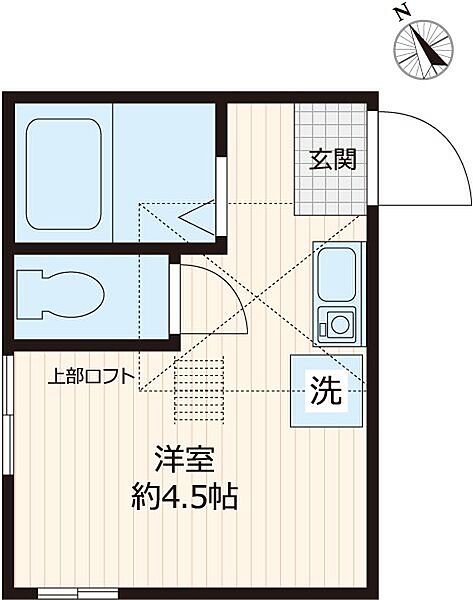 神奈川県横浜市金沢区片吹(賃貸アパート1R・2階・14.49㎡)の写真 その2