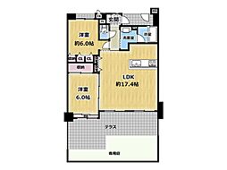 センチュリー加古川粟津南館 2LDKの間取図画像