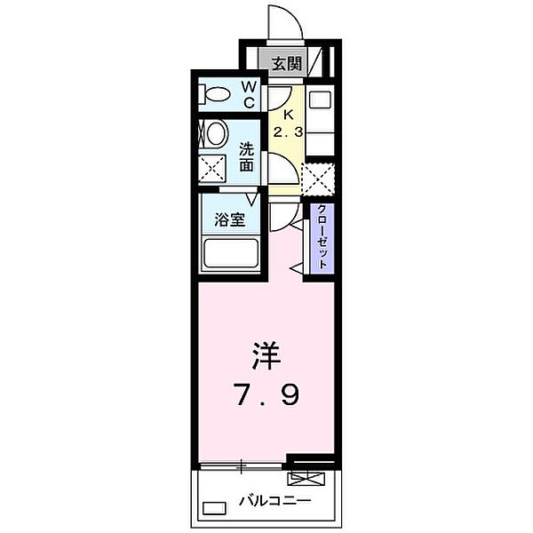 グラツィオーソ 302｜神奈川県相模原市中央区共和3丁目(賃貸アパート1K・3階・26.15㎡)の写真 その2