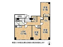 間取図画像 3SLDK