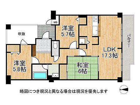 3LDK 間取り