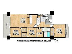 ライオンズマンション宝塚売布A棟 3LDKの間取図画像