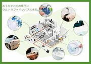 この物件の自慢は、家中まるごとウルトラファインバブル。蛇口をひねるだけで、目に見えない超微細な泡があなたの暮らしをサポートします。住むほどにメリットを実感できます。