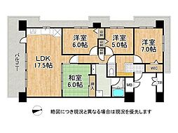 ロイヤルシャトー尼崎スプリングコート 4LDKの間取図画像