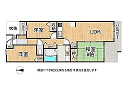 ロイヤル芦屋松浜 3LDKの間取図画像