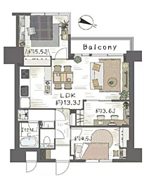 間取図画像 3LDK