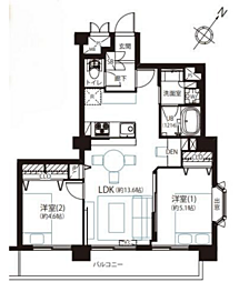 間取図画像 2LDK