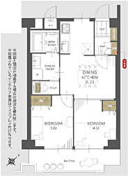 ルシエール江古田 2DKの間取図画像
