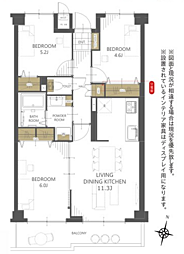 シティコープ本蓮沼 3LDKの間取図画像