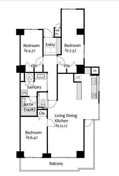 間取りを拡大表示