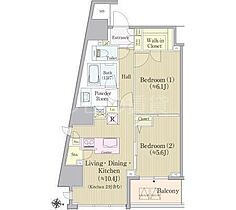 東京都港区白金台5丁目5-5（賃貸マンション2LDK・11階・58.30㎡） その2