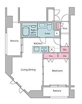 東京都港区東新橋2丁目4-8（賃貸マンション1LDK・11階・43.86㎡） その2