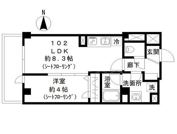 東京都大田区池上8丁目(賃貸マンション1LDK・2階・41.34㎡)の写真 その2