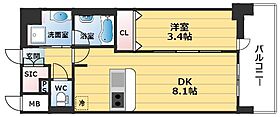 エステムコート梅田・天神橋4ステーションフロント  ｜ 大阪府大阪市北区浮田1丁目（賃貸マンション1LDK・11階・31.08㎡） その2