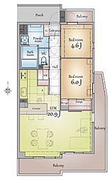 間取図画像 2LDK
