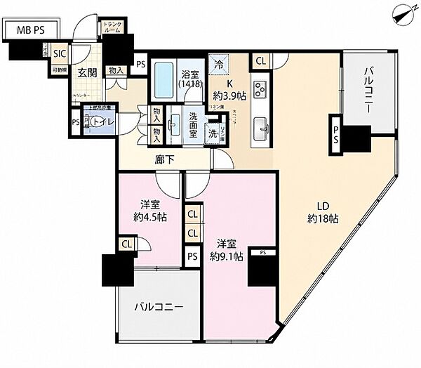 間取りを拡大表示