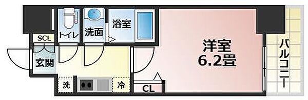 メインステージ天王寺サイドシティ ｜大阪府大阪市東住吉区桑津1丁目(賃貸マンション1K・5階・21.83㎡)の写真 その3