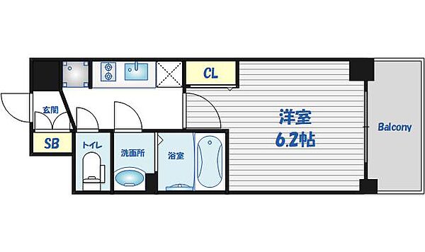 グランカリテ九条南 ｜大阪府大阪市西区九条南3丁目(賃貸マンション1K・8階・22.05㎡)の写真 その2