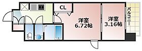 スプランディッド荒本駅前DUE  ｜ 大阪府東大阪市横枕西（賃貸マンション2K・10階・27.61㎡） その2