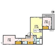 兵庫県西宮市川東町（賃貸アパート2LDK・3階・60.32㎡） その2