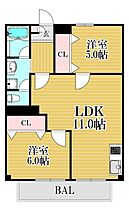 兵庫県西宮市上甲子園3丁目（賃貸マンション2LDK・5階・54.18㎡） その2